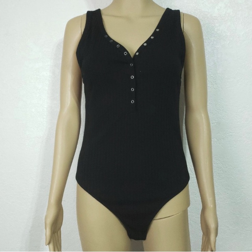 Zara ribbed bodysuit Black size L
